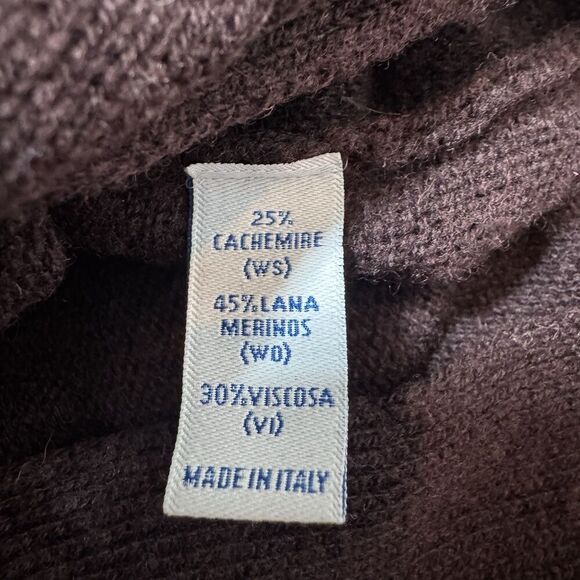 Mario Romano Cashmere Wool Cacoon Pullover Sweater OS Burgundy Dolman Oversized - Picture 7 of 8